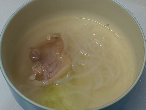 親鶏としたらきの中華スープ(^ー^)